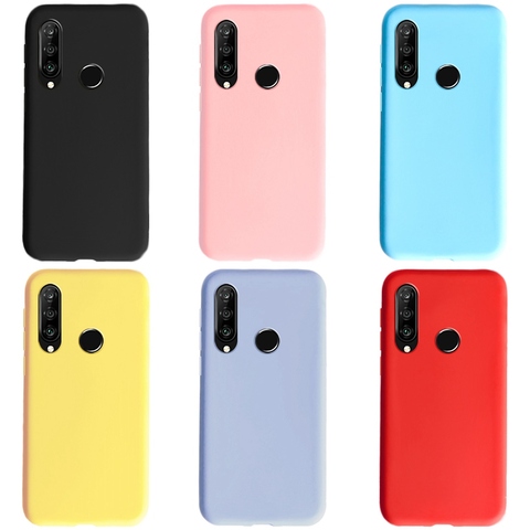 Phone Cases For Huawei P30 Lite Pro Case Cover On Fundas Huawei P30 P30lite P 30 lite pro P30pro Solid Color Soft Silicone Cases ► Photo 1/6