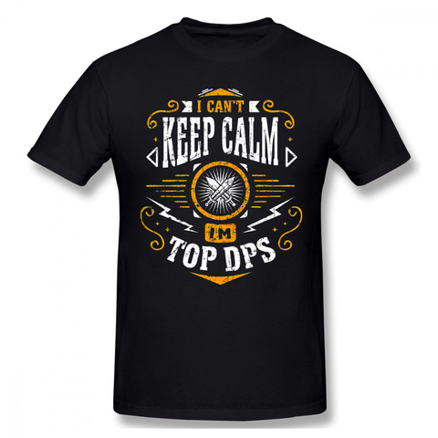 New Summer WoW I Can't Keep Calm I'm DPS Design World of Warcraft Role-playing Game Cotton Men T-Shirt ► Photo 1/6