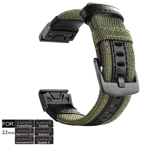 Fenix 6 Pro/Sapphire Wristband QuickFit 22mm NOTA Durable Watch Band Strap for Garmin Fenix 5X/Quatix 5/Forerunner 935/Instinct ► Photo 1/6