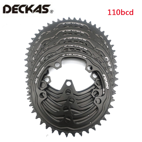 Deckas 110BCD Road Folding Bike Narrow Wide Chainring 38/40/42/44/46/48/50/52/54/56/58T Chainwheel For shimano sram crankset ► Photo 1/6