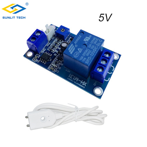 5V 12V Water Leakage Detector Relay Module Water Leaking Flood Overflow Sensor with Cable for Kitchen Bathroom office Smart Home ► Photo 1/6