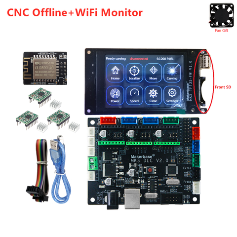 cnc controller upgrade parts GRBL CNC OFFLINE monitor MKS DLC V2.0 TFT 35 CNC LCD display GRBL 1.1 touch screen + WI-FI device ► Photo 1/6