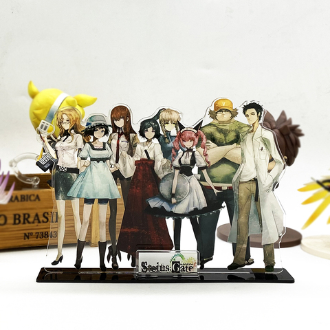 Steins Gate group Rintarou Kurisu Mayuri Itaru Moeka Ruka Nyannyan acrylic stand figure model plate holder topper anime game ► Photo 1/3