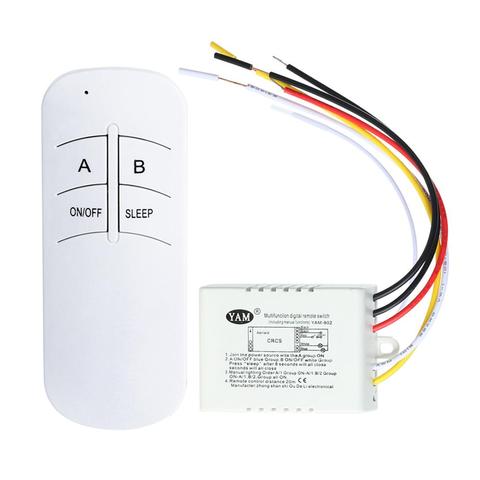 Wireless ON/OFF 220V Lamp Remote Control Switch Receiver Transmitter,One way two way three way remote control switch ► Photo 1/6