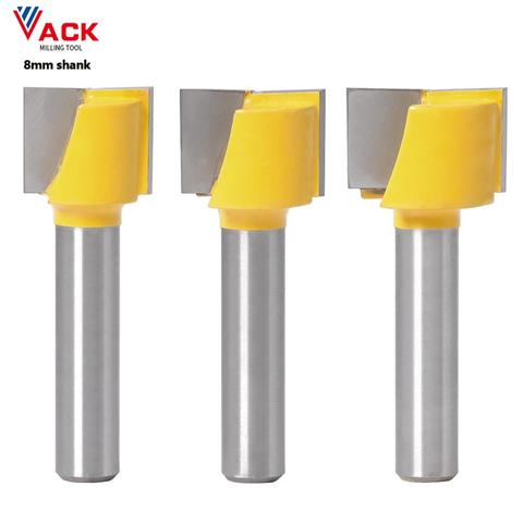 VACK 8mm Wood Milling Cutter Cleaning Bottom Engraving Woodworking Tools Bit Solid Carbide Milling Cutter End Mill Wood Cutter ► Photo 1/6