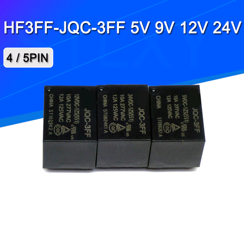 5PCS Relay HF3FF-JQC-3FF- 5VDC-1ZS 12VDC-1ZS 24VDC-1ZS(551) DIP5 1HS 4PIN 5V 12V 24V DC ► Photo 1/3