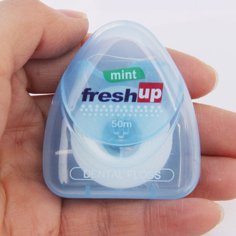 50M Micro Wax Peppermint flavor Dental Flosser Interdental Brush Teeth Stick Toothpicks Floss Pick Oral Hygiene Clean Wire L0027 ► Photo 1/1