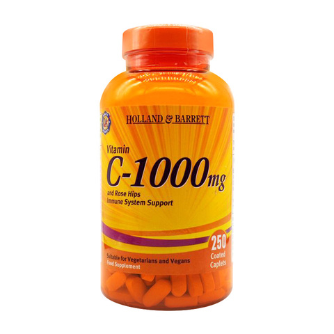 Free shipping Vitamin C rose hip chewable tablets to enhance resistance 250 capsules ► Photo 1/3