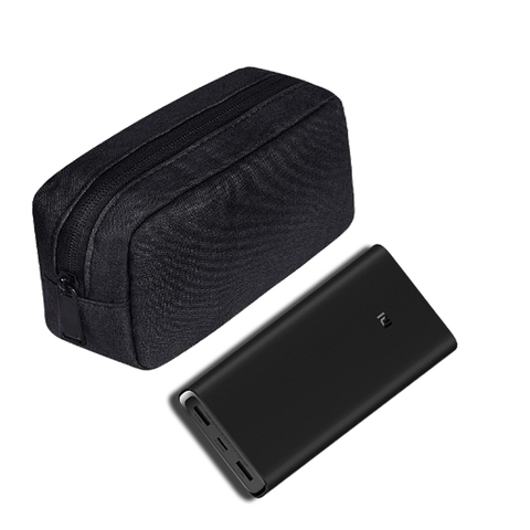 New soft canvas Travel bag Portable Case for Xiaomi Mi Power Bank 20000 20000mAh 2C Cover Portable Battery PowerBank Phone Bag ► Photo 1/6