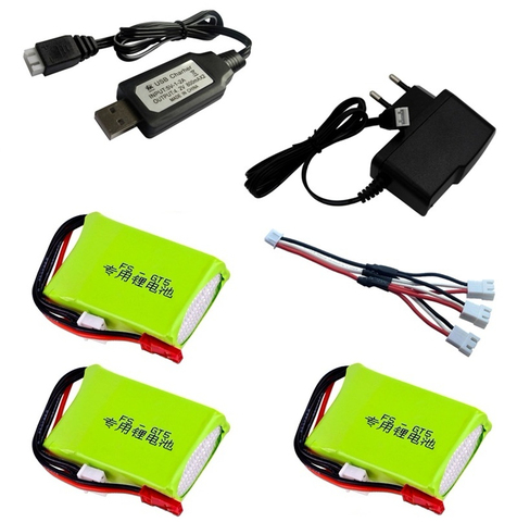 7.4v 1500mah Lipo Battery and Charger Set for Flysky FS-GT5 MC6C/MCE7 2.4G 6CH Transmitter 2s 7.4v Battery For RC Car Boat ► Photo 1/6