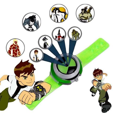 1 pcs Boy 10 Watches Omnitrix Alien Force Green Power Four Arms Heatblast Action Figures Projector Style Images Kid Gift Toy ► Photo 1/6