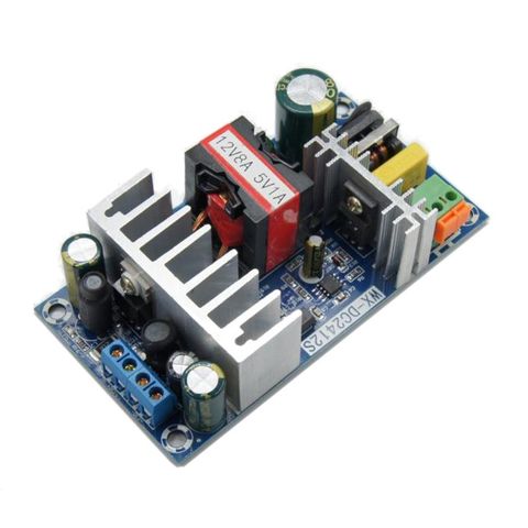 Dual Output AC Converter 110V 220V to 12V 8A / 5V 1A 100W AC-DC Switching Power Supply Board Voltage Converter Adapter ► Photo 1/6