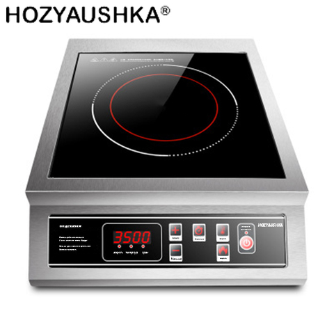 Stainless steel 3500 watt induction cooker high power plane button knob household commercial fire boiler factory direct ► Photo 1/6