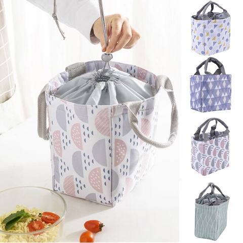 Portable Lunch Bag New Thermal Insulated Lunch Box Tote Picnic Cooler Bag Bento Pouch Lunch Container School Food Storage Bags ► Photo 1/6