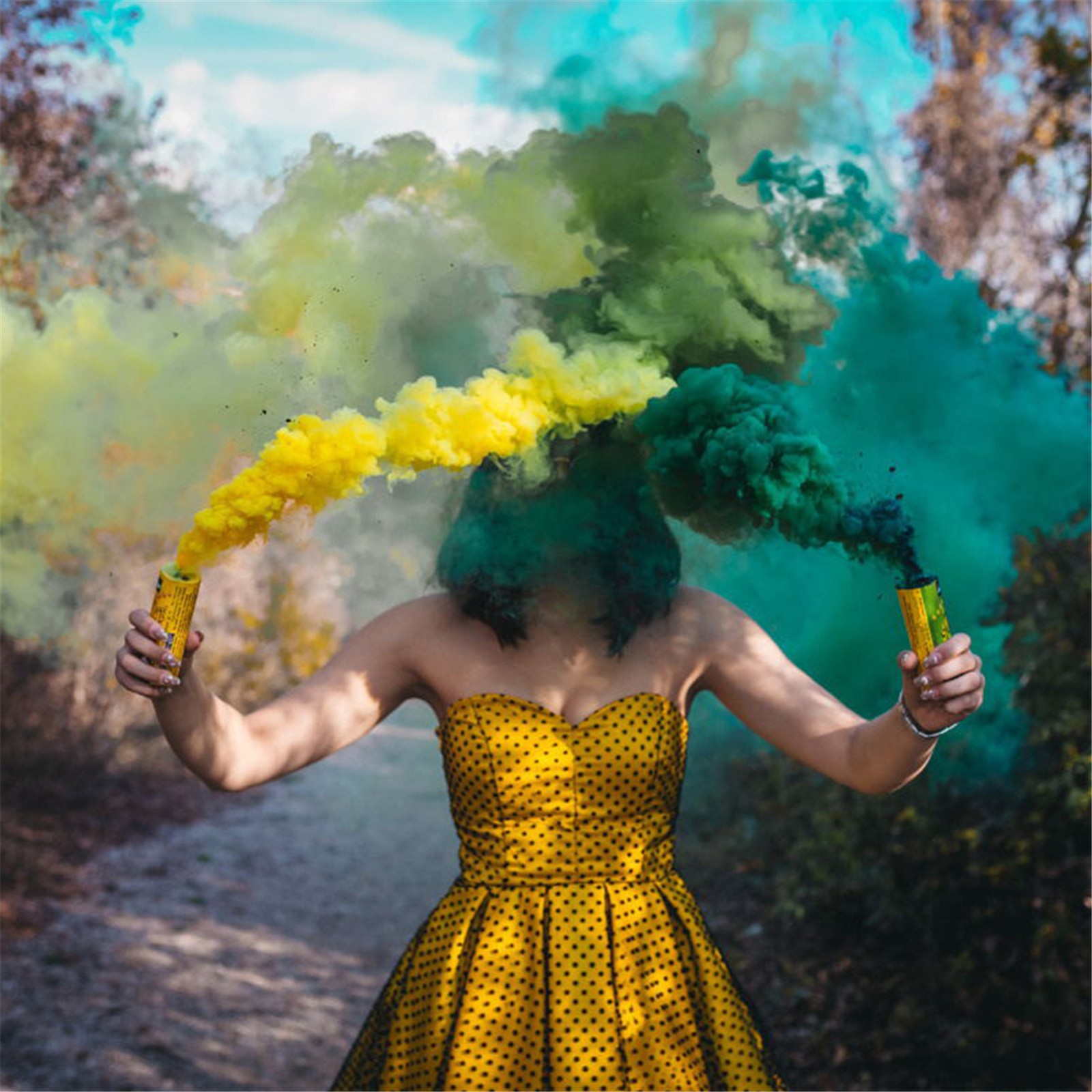 Colorful Stage Smoke Effect Bomb Photography Wedding Party Show Prop Accessories 