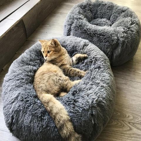 28Ultra Soft Pet Bed Kennel Dog Round Cat Winter Warm Sleeping Bag Long Plush Puppy Cushion Mat Portable Cat Supplie #38 ► Photo 1/4