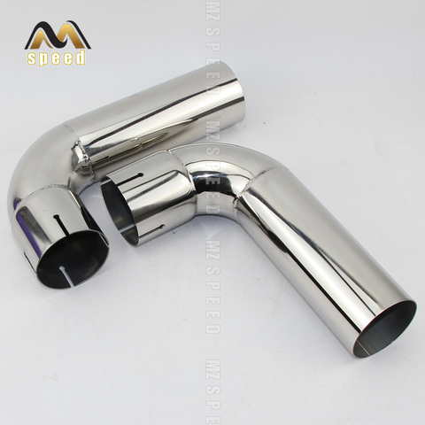 Free Shipping Car styling 90 degrees 54mm 66mm 73mm 76mm Exhaust pipe muffler tail pipe 304 stainless steel welding material ► Photo 1/6