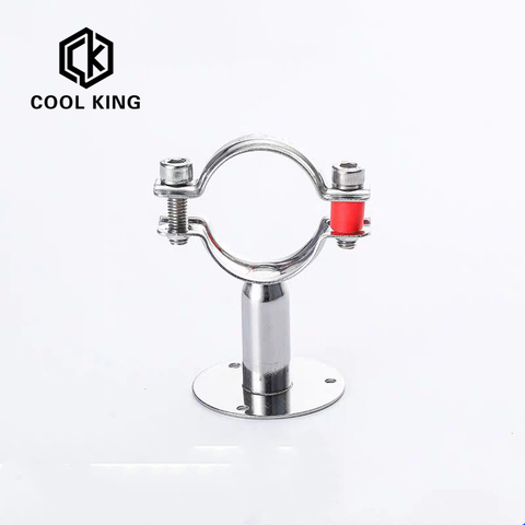 CK 15mm-22mm 102mm-108mm OD Pole Length 45mm  Stainless Steel SS304 pipe bracket with base Pipe Support Fixed Pinch Pipe Holder ► Photo 1/6