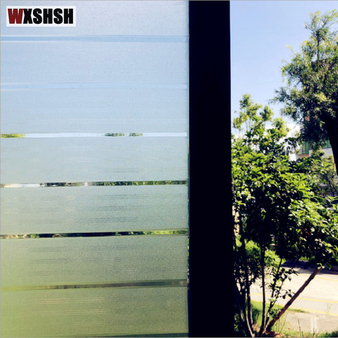 Window Sticker Static Cling No Toxic PVC Stripe Pattern Privacy Protection UV-Proof Reusable Explosion-Proof Frosted Glass Foil ► Photo 1/5
