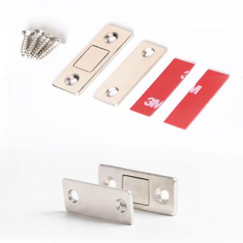 Punch-free Magnetic Door Closer Strong Door Closer Magnetic Catch Latch Magnet for Furniture Cabinet Cupboard with Screws Ultra ► Photo 1/6