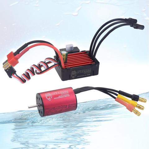 Waterproof Combo 2030 6500KV 7200KV 4500KV 2S Brushless Motor w/ 25A ESC for 1:20 1:18 GTR/Lexus RC Drift Racing Car ► Photo 1/6