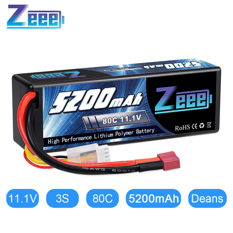 Zeee 11.1V 80C 5200mAh 3S Lipo Battery with Deans Plug Hardcase Battery for RC Car Boat Truck Helicopter Airplane Racing Models ► Photo 1/6