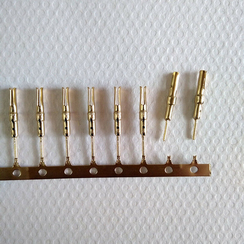 50pcs/set Tinned Brass Gold-plated Nixie/VFD Tube Socket Pins 1.0mm Gold Plated IN-12 IN-18 IN-8 QS30-1 ► Photo 1/6