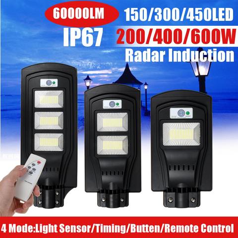 200W 400W 600W LED Outdoor Solar Street Light Solar Powered IP67 Wall Lamp Radar Motion Remote Light Control for Garden Yard ► Photo 1/6