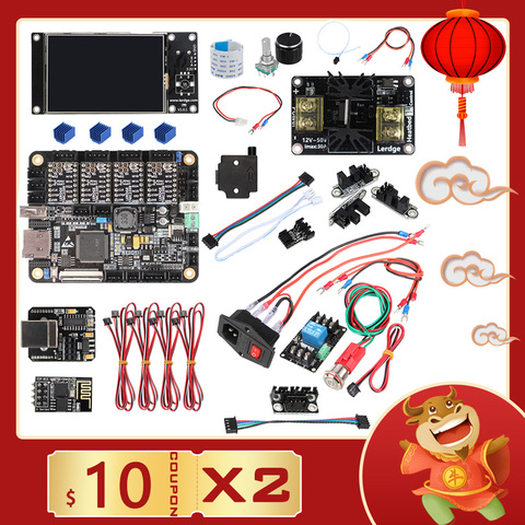LERDGE-X 32 Bit 3D Printer Control Main Board DIY electronic Kit X2 Motherboard TMC2209 Driver Parts 256 subdivision ► Photo 1/6