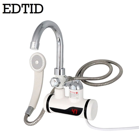 EDTID Electric Kitchen Water Heater Tap Instant Hot Water Faucet Heater Cold Heating Faucet Tankless Instantaneous Water Heater ► Photo 1/2