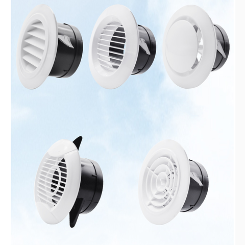 75-200mm ABS ventilation grill Adjustable wall hole plug extractor hood louver valve exhaust fan pipe kitchen bath Vent system ► Photo 1/6