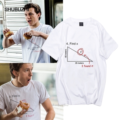 Tom Holland Same Style  2 Far From Home Homecoming Find X T-Shirts Fashion Unisex Casual Cotton Tee Cool Streetwear ► Photo 1/6