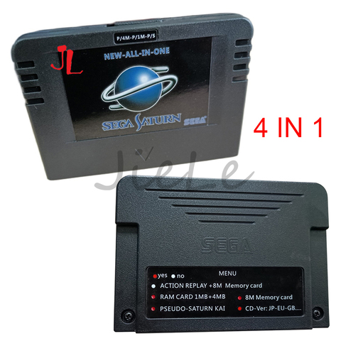 NEW-ALL-IN-1 SEGA SATURN Game Card SS Cartridges with Direct Reading Accelerator Goldfinger Function Pseudo KAI 4MB 8MB Memory ► Photo 1/1