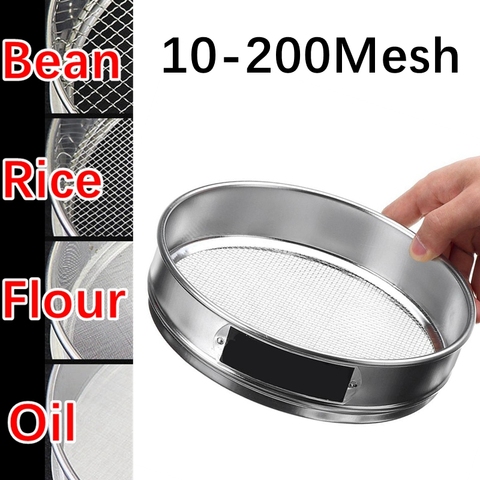 10/15/20cm Round 304 Stainless Steel Flour Sieve Kitchen Particles Bean Sugar Powder Filter Sieve Shaker Baking Sifters Gadget ► Photo 1/6