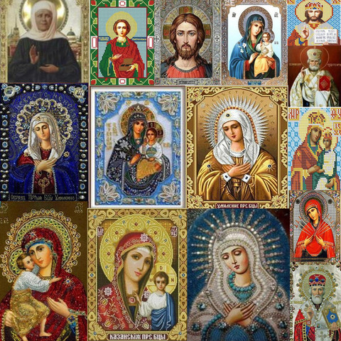 5D DIY Diamond Painting Religious Icon Home Decoration Diamond Embroidery Classic Style Square Rhinestone Painting ► Photo 1/6