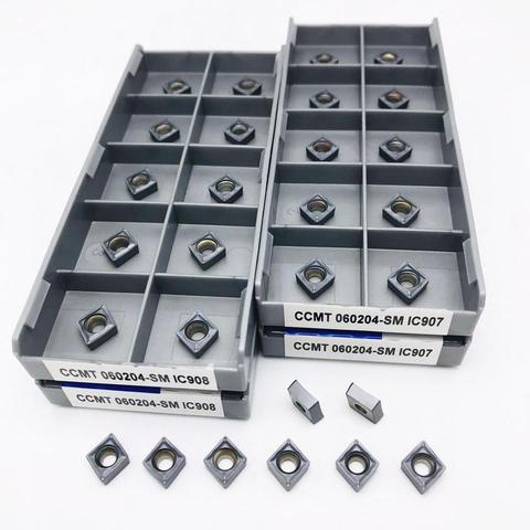 Carbide CCMT060204 CCMT060208 SM IC907 908 Turning Carbide Insert Internal Turning Insert CNC CCMT 060204 Lathe Metal Tool ► Photo 1/6