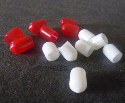 10pcs White/Red RCA Socket Protector Dust Cover Cap for HiFi Audio CD DVD AMP AV ► Photo 1/1