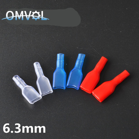 100pcs Cover Case for 6.3mm Crimp Terminal Spade Connector 6.3 terminal cap ► Photo 1/6