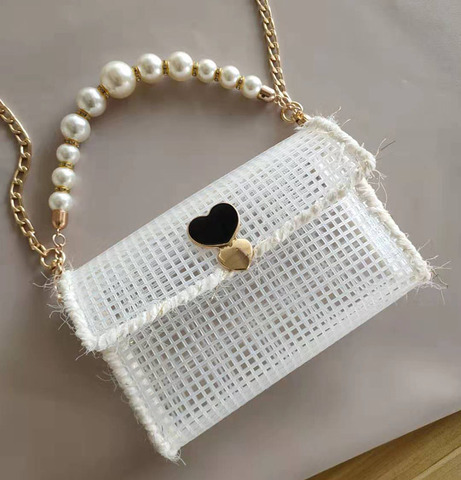 Summer DIY Handmade Work Hollow Pearl Handle Net Bag Accessories Material Set ► Photo 1/6