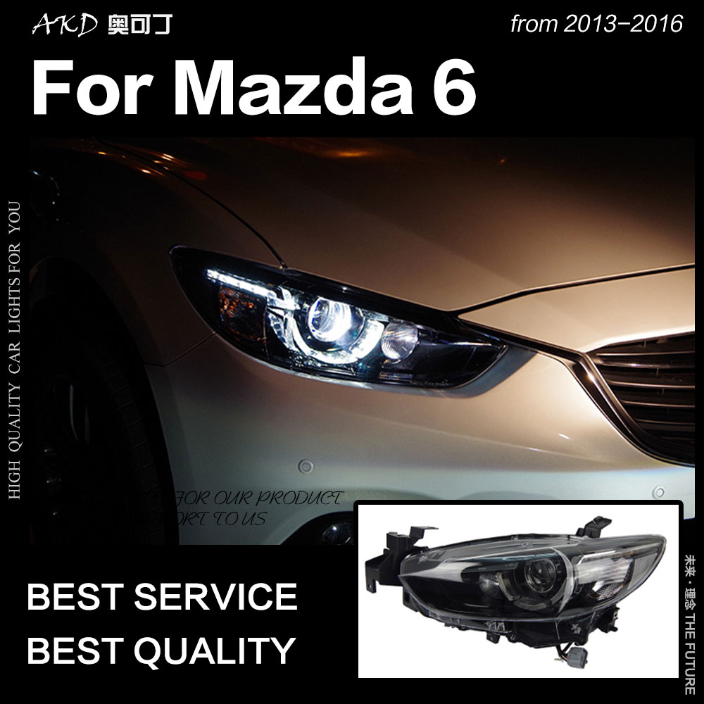 AKD Car Styling for Mazda 6 Atenza LED Headlight 2013-2017 New Mazda6 LED DRL Hid Head Angel Bi Xenon Accessories - Price history & Review AliExpress Seller - AOKEDING Official Store | Alitools.io