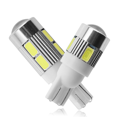 1x Car T10 LED Bulb 6 SMD 12V White 6500K W5W LED Signal Light 10 SMD Auto Interior Wedge Side License Plate Lamps 5W5 194 168 ► Photo 1/6