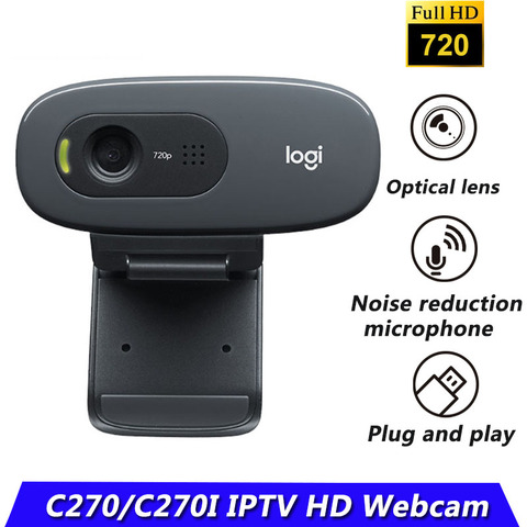 Logitech c270i high definition USB webcam network course distance education microphone desktop computer camera c270i ► Photo 1/6