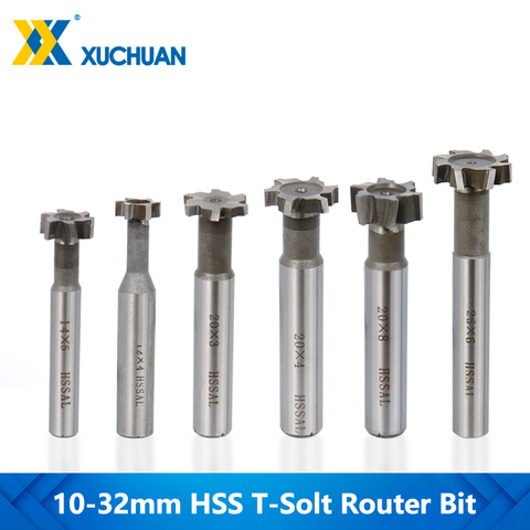 T-Slot Router Bit HSS End Mill 10-32mm Straight Shank Milling Cutters For Metalworking Keyway Tool Tungsten Carbide Cutter ► Photo 1/5