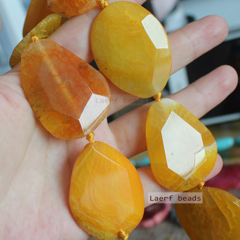 Huge Agate beads , 30-70mm Faceted Irregular Agate Beads , For DIY Jewelry Making, pendant,necklace ► Photo 1/6