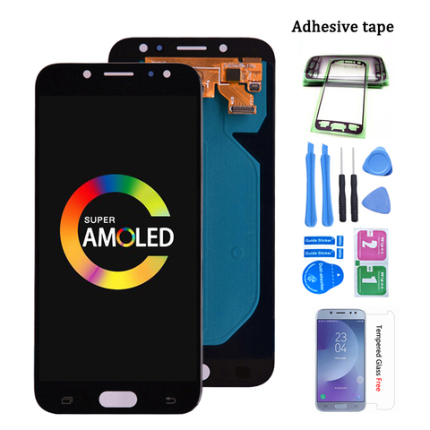 Super Amoled  For Samsung Galaxy J7 Pro 2017 J730 J730F LCD Display and Touch Screen Digitizer Assembly J730F J730GM J730G ► Photo 1/6