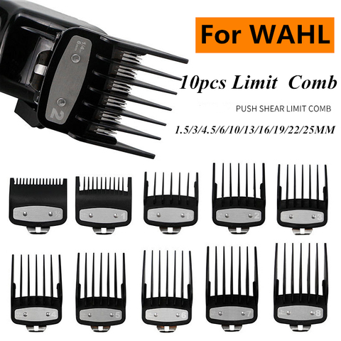 10PCS Professional Cutting Guide Comb Hair Clipper Limit Comb with Metal Clip For WAHL 1.5/3/4.5/6/10/13/16/19/22/25MM G0717 ► Photo 1/6