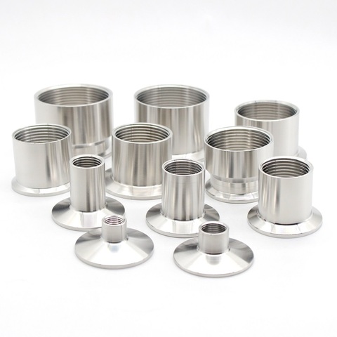1/4”- 2” Heater Adapter Sanitary Stainless Steel 304 Female Thread Tube Fitting Three Clamps ► Photo 1/6
