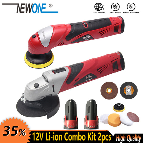 NEWONE 12V Electric Power Tool Li-ion Cordless Polisher Angle grinder Combo kit for Polishing Grinding cutting with 2.0Ahbattery ► Photo 1/6