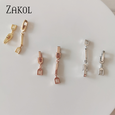 ZAKOL Three Colors 2 Designs Extenders for Bracelet or Necklace with White Yellow Rose Gold Color ► Photo 1/6