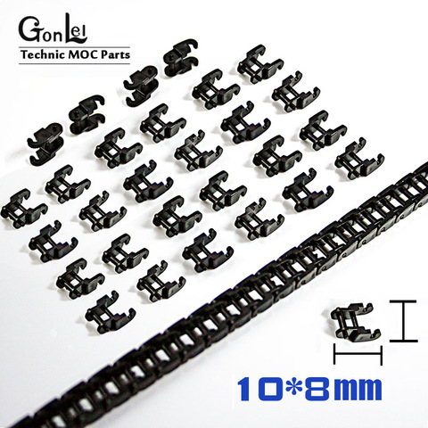 100-200pcs/lot Technic Tank Motorcycle Chain Link Compatible with 3711 15379 MOC Building Blocks Bricks Tank Model Parts Gifts ► Photo 1/5